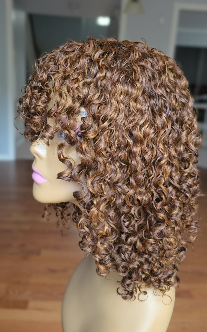 10" fringe  pixies Curl 💯Human Hair